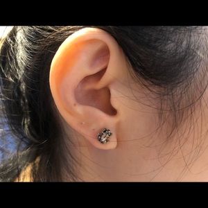 Sliver frog earrings